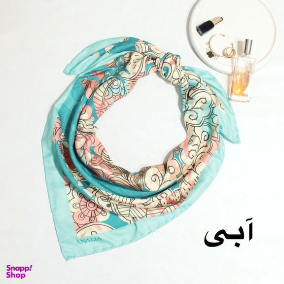 روسری زنانه آنالیا مدل ابریشم مزونی کد 9071