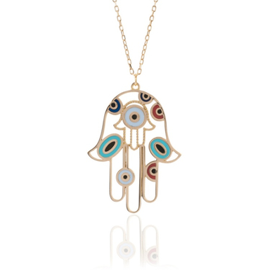 گردنبند طلا 18 عیار زنانه داریم مدل دو دست کالکشن آوین