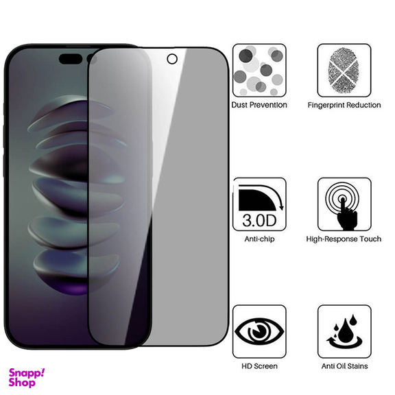 محافظ صفحه نمایش حریم شخصی اپیکوی مدل Pry مناسب برای گوشی موبایل اپل iPhone 14 Pro