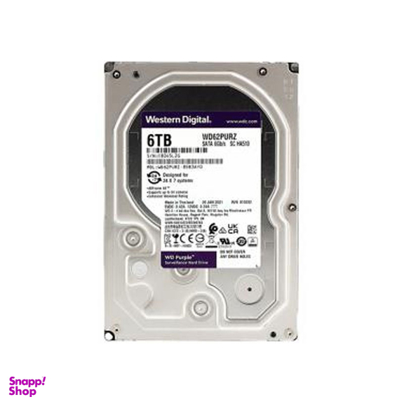 هارددیسک اینترنال وسترن دیجیتال مدل Purple WD62PURX ظرفیت 6 ترابایت