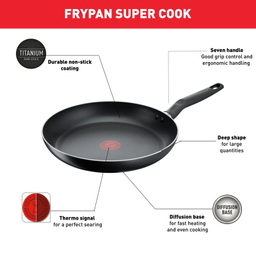 تابه تیتانیوم تفال مدل B4590884 Super Cook سایز 32
