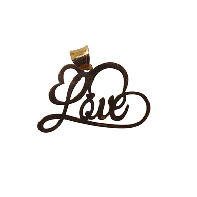 پلاک گردنبند طلا 18 عیار زنانه مدل لاو کد 39