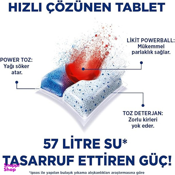 قرص ماشین ظرفشویی فینیش مدل Quantum بسته 15 عددی وزن 156 گرم
