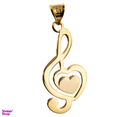 پلاک گردنبند طلا 18 عیار زنانه مدل نت و قلب کد pe1010923