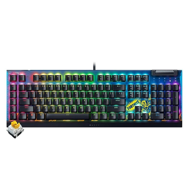 کیبورد باسیم مخوص بازی ریزر مدل Blackwidow V4 X Fortnite Yellow Switches کد 13