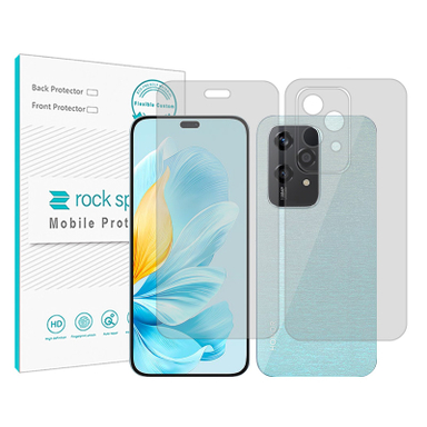 محافظ صفحه نمایش شفاف راک اسپیس مدل Resistant مناسب گوشی موبایل آنر 200 Lite به همراه محافظ پشت گوشی