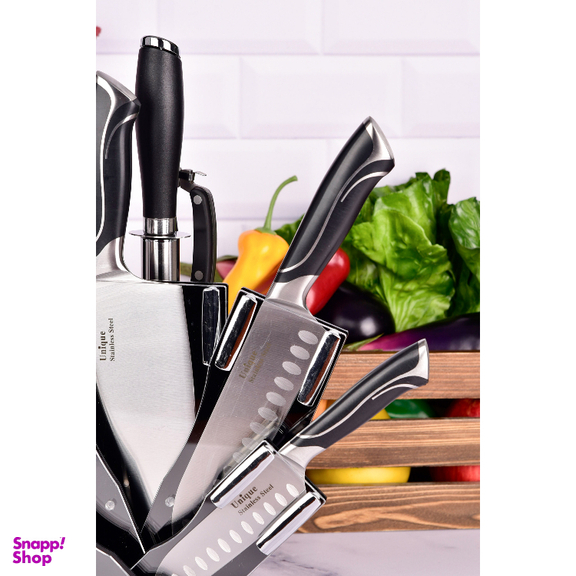 سرویس چاقو آشپزخانه 8 پارچه یونیک طرح 6 کد 5533
