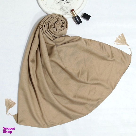 شال زنانه آنالیا مدل نخی ساده منگوله دار کد a-9610