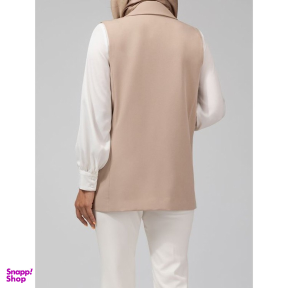 جلیقه رسمی زنانه برنس مدل نوژه رنگ نسکافه ای