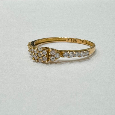 انگشتر طلا 18 عیار زنانه گالری سپینود طرح حقله مدل RSG5