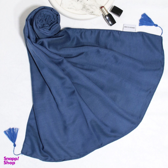 شال زنانه آنالیا مدل نخی دور دوخت منگوله دار کد 9613