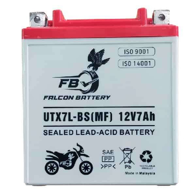 باتری موتورسیکلت فالکون مدل 12v7Ah بلند