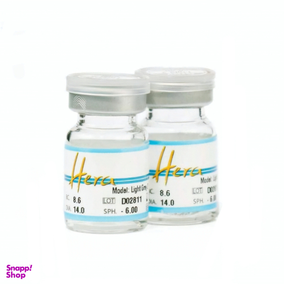 لنز رنگی سالیانه هرا شماره 09 کد RYA310 رنگ سبز طوسی دور مشکی