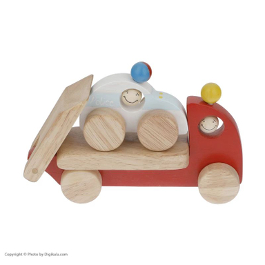 اسباب بازی نیمو چوبک مدل کامیون حمل ماشین پلیس کد 37236