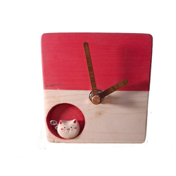 ساعت رومیزی دست ساز طرح گربه