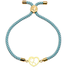 دستبند طلا 18 عیار زنانه کرابو طرح قلب مدل Kr1788