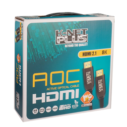 کابل 2.1 HDMI فیبر نوری کی نت پلاس مدل KP-A163 طول 50 متر