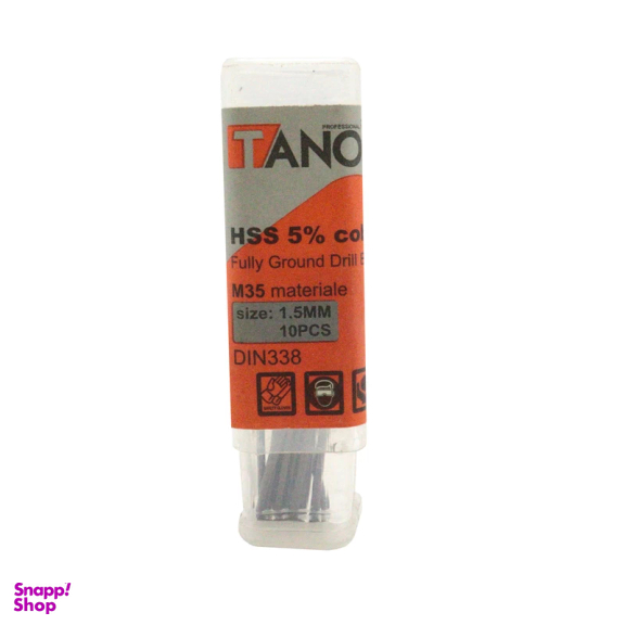مته کبالت تانوس مدل YP-HSS-SIZE1.5 سایز 1.5 میلی متر مجموعه 10 عددی