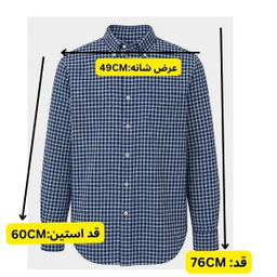 شومیز زنانه داکرز مدل چهارخونه کد P04 رنگ آبی تیره