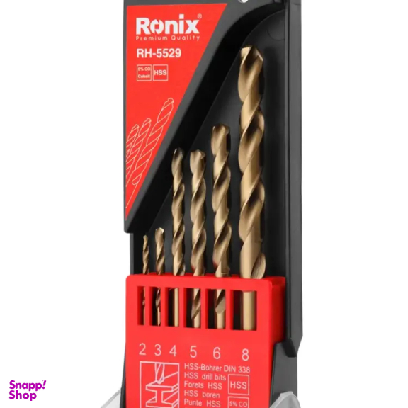ست مته آهن کبالت رونیکس کد RH-5529 مجموعه 6 عددی
