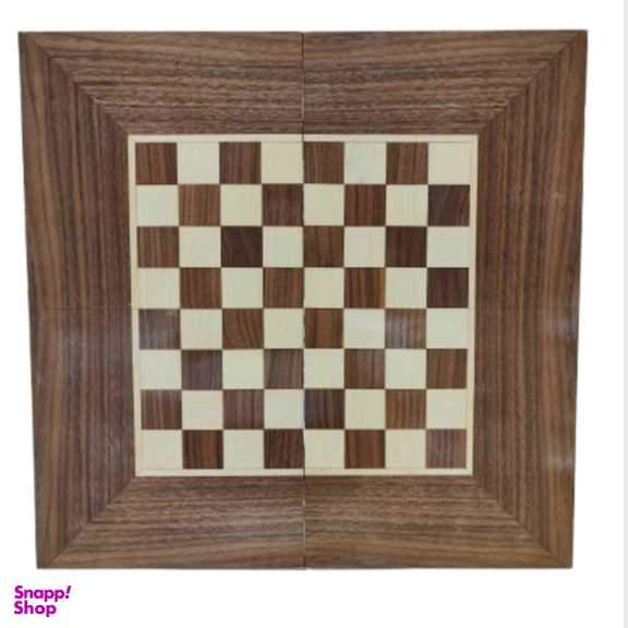 تخته نرد و شطرنج گردو منبت سایز بزرگ کد G1030