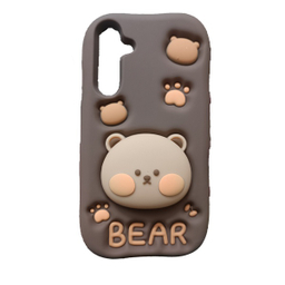 قاب گوشی موبایل سیلیکونی عروسکی مدل خرسی پاپ سوکت شو کد 124 مناسب سامسونگ Galaxy A14