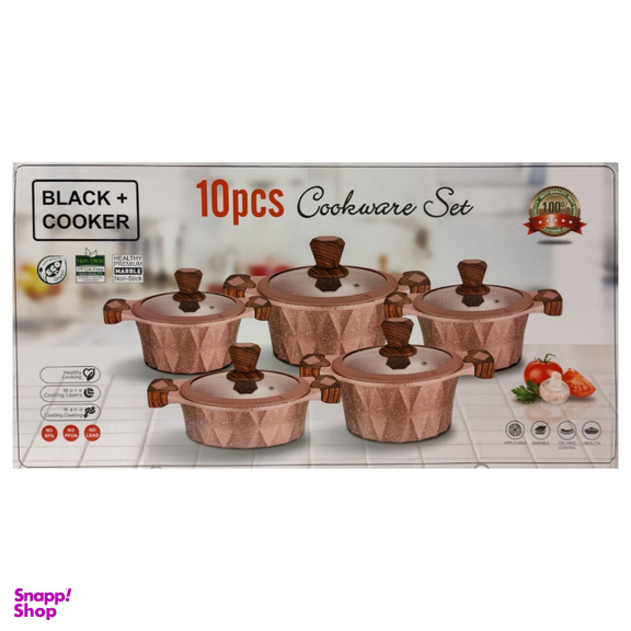 سرویس قابلمه 10 پارچه بلک کوکر کد RAGA 1022 GERD