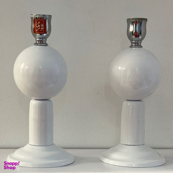 شمعدان نورهام مدل POONY-WHITE مجموعه 2 عددی