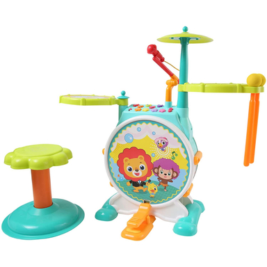 اسباب بازی موزیکال هولی تویز جاز و درام بزرگ مدل 3130 Dimple Electric Big Toy Drum Set for Kids