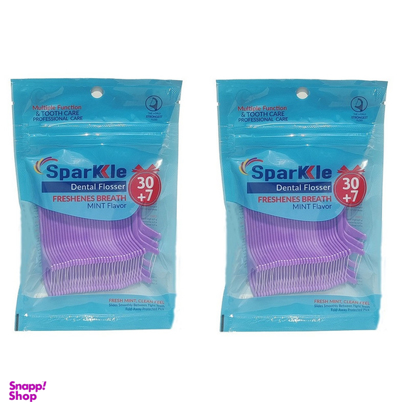 نخ دندان اسپارکل مدل کمانی 2 بسته 37 عددی