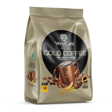 قهوه فوری گلد با طعم جنسینگ ونزکافه بسته 40 عددی