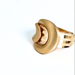 انگشتر طلا 18 عیار زنانه مدل امگا کد 005 سایز 54