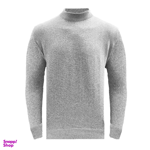 پلیور یقه گرد مردانه مدل TSR-G-B2 رنگ طوسی روشن