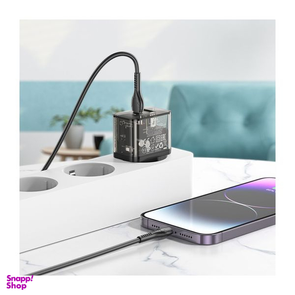 شارژر دیواری 20 وات هوکو مدل N34 PD به همراه کابل تبدیل لایتنینگ