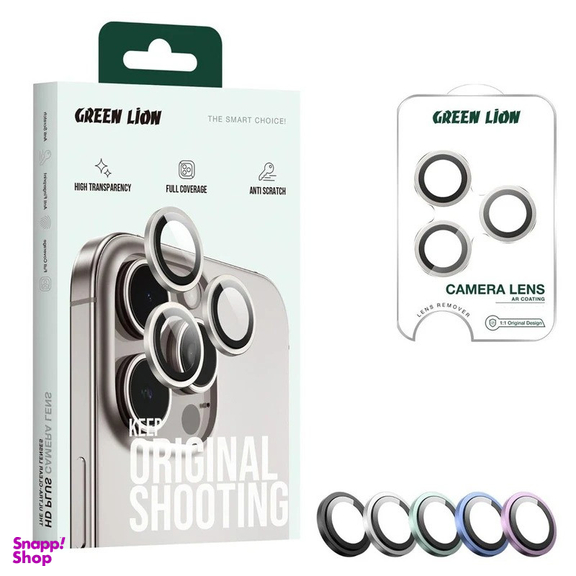 محافظ لنز دوربین گرین لاین مدل Hd Plus Camera Lens مناسب برای گوشی موبایل اپل iPhone 16 Pro Max / 16 Pro