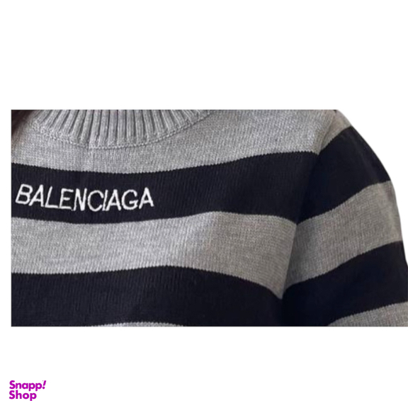 ژاکت زنانه طرح بالنسیاگا کد 05 balenciaga رنگ طوسی مشکی