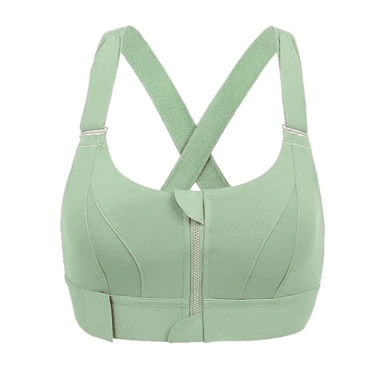 نیم تنه ورزشی زنانه مدل بند تنظیم شونده چسبی رنگ سبز روشن