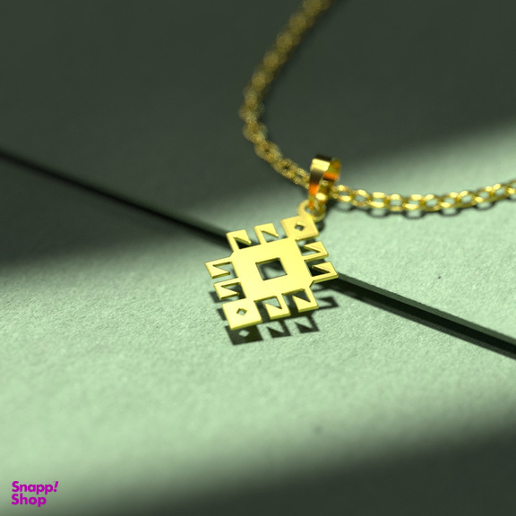 گردنبند طلا 18 عیار زنانه مدوپد مدل هندسی کد F3-1-1279