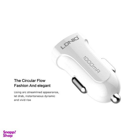شارژر فندکی الدینیو مدل L-C17 به همراه کابل تبدیل microUSB