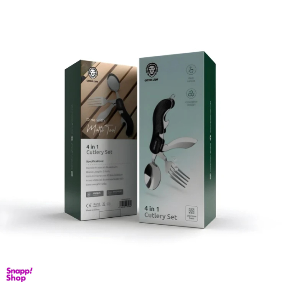 مجموعه قاشق و چنگال و چاقو سفری گرین لاین مدل Cutlery Set