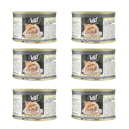 کنسرو گربه ادل مدل Veal Chicken Turkey وزن 200 گرم مجموعه 6 عددی