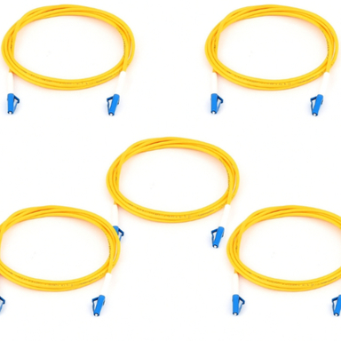 پچ کورد فیبر نوری دو متری مدل LC /LC UPC Sim بسته 5 عددی