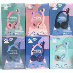 هدفون بلوتوثی تاشو طرح گربه ای مدل MZ47 LED