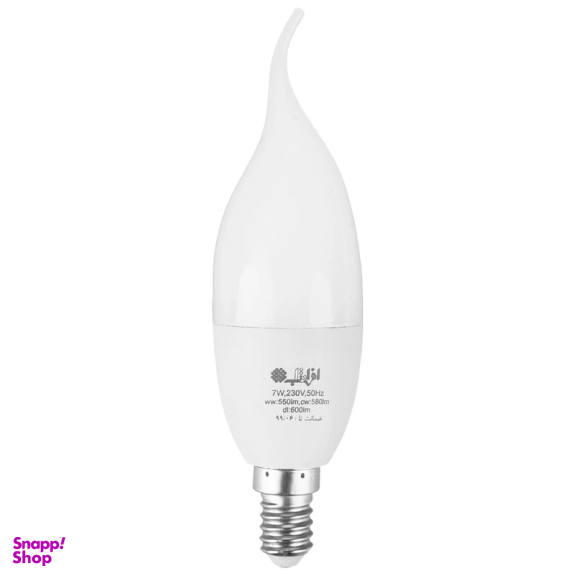 لامپ ال ای دی 7 وات افراتاب مدل AF-TC37-7W پایه E14 بسته 12 عددی