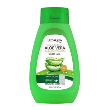 اسکراب بایوآکوا مدل Aloe Vera Silky Rejuvenation Bath Salt وزن 430 گرم
