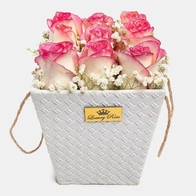 باکس گل طبیعی سایز کوچک ابعاد 15×30