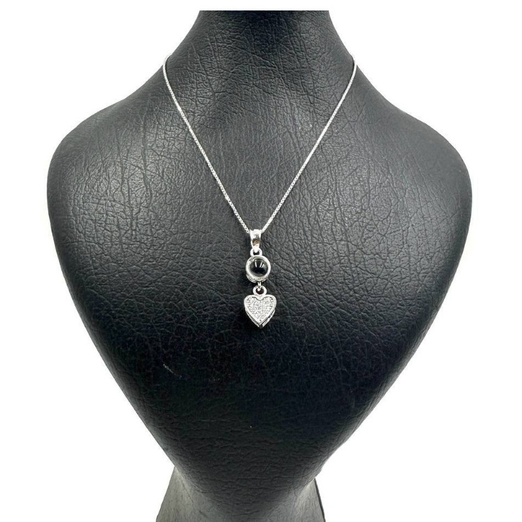 گردنبند نقره زنانه گیرا مدل قلب کد G1031