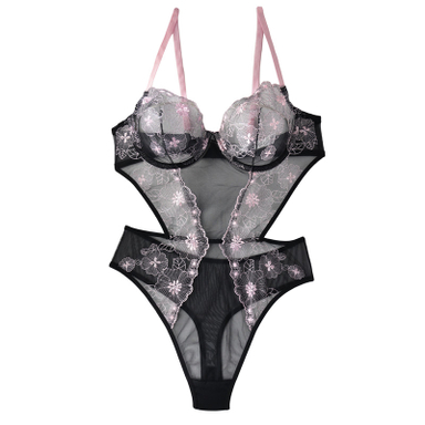 لباس خواب زنانه برتا مدل بادی توری فنردار کد 2300BS