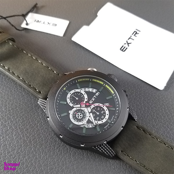 ساعت عقربه ای مردانه اکستری کد X6040-D رنگ مشکی سبز تیره
