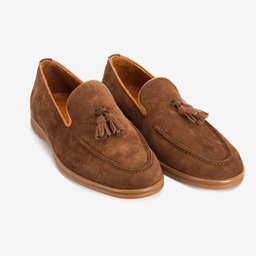 کفش راحتی مردانه چرم مشهد مدل j6222 رنگ شکلاتی